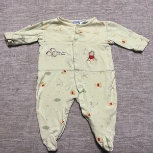 Disney Winnie the Pooh Footed Sleeper 3–6 Months Green Sleepy Time Baby